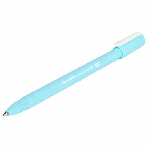 Ручка шариковая BRAUBERG SOFT TOUCH STICK "PASTEL", корпус ассорти, узел 0,7 мм, синяя фото 10