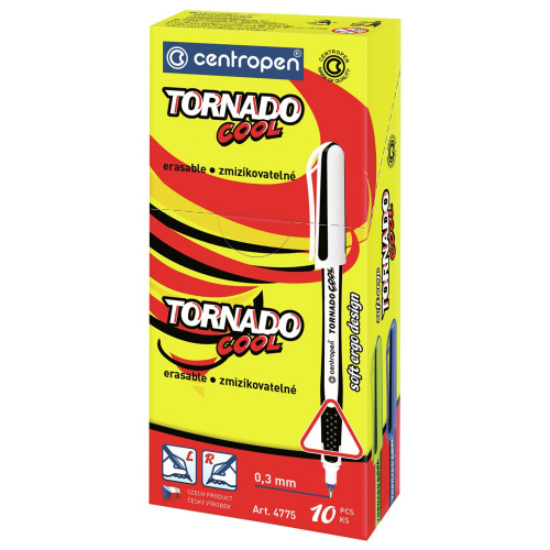 Ручка-роллер CENTROPEN "Tornado Cool", корпус ассорти, линия письма 0,3 мм, синяя