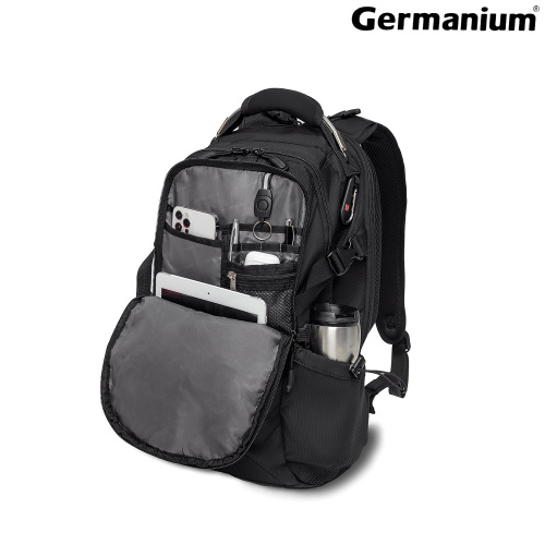 Рюкзак GERMANIUM "S-02", 47х31х16 см, универсальн, с отделением для ноутбука, черный фото 4
