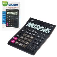 Калькулятор настольный CASIO, 209х155 мм, 12 разрядов, двойное питание, черный, европодвес