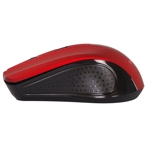 Мышь беспроводная SONNEN V99, USB, 800/1200/1600 dpi, 4 кнопки, оптическая, красная фото 5