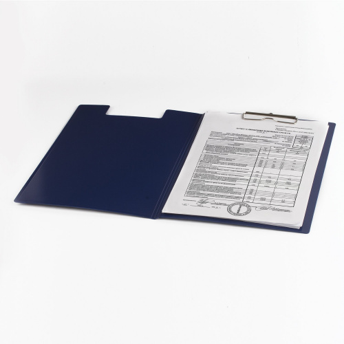 Папка-планшет BRAUBERG "Contract", А4, с прижимом и крышкой, пластиковая, синяя, сверхпрочная фото 6