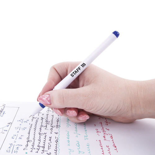 Ручки гелевые с грипом STAFF "Manager", 10 цветов, корпус белый, линия письма 0,35 мм фото 6