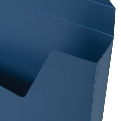 Портфель пластиковый STAFF, А4, без отделений, синий фото 4