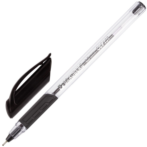 Ручка шариковая масляная BRAUBERG "Extra Glide GT", трехгранная, линия письма 0,35 мм, черная