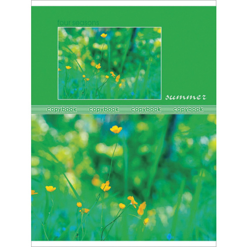 Тетрадь HATBER "Seasons", А5, 48 л., скоба, клетка, обложка картон фото 2