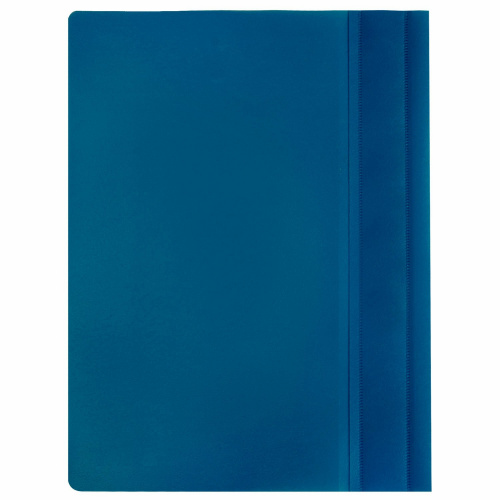 Скоросшиватель пластиковый BRAUBERG, А5, 130/180 мкм, синий фото 9