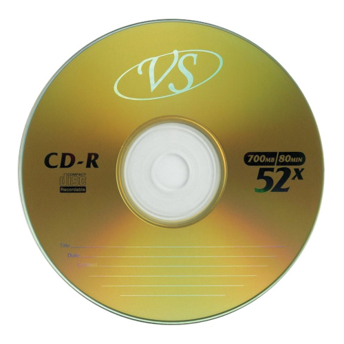 Диск CD-R VS, 700 Mb, 52х, бумажный конверт фото 3