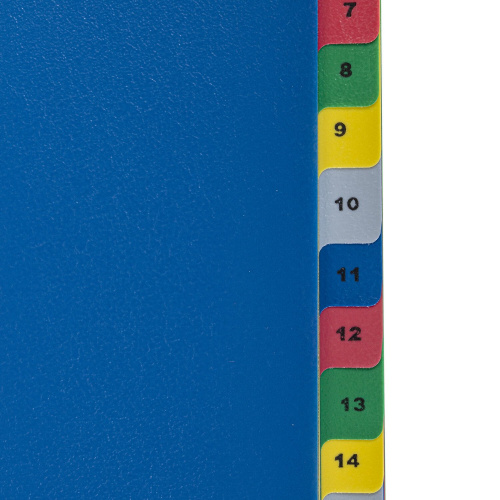 Разделитель пластиковый широкий BRAUBERG, А4+, 20 листов, цифровой 1-20, оглавление, цветной фото 5