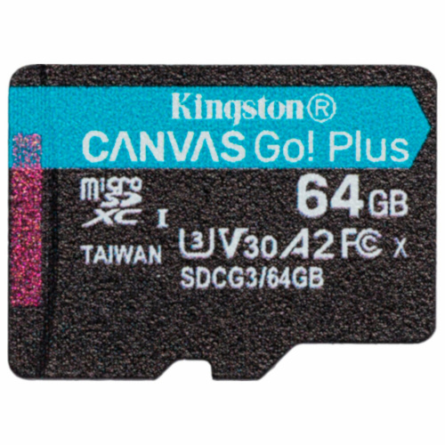 Карта памяти microSDXC 64GB KINGSTON Canvas Go Plus UHS-I U3, 170 Мб/с фото 2