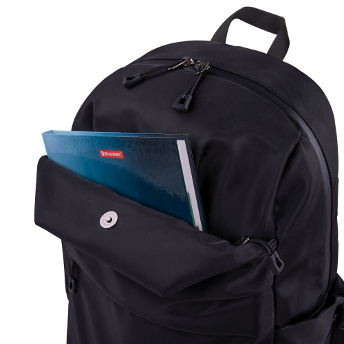 Рюкзак BRAUBERG INTENSE, 43х31х13 см, универсальный, с отделением для ноутбука, 2 отделения, черный фото 8