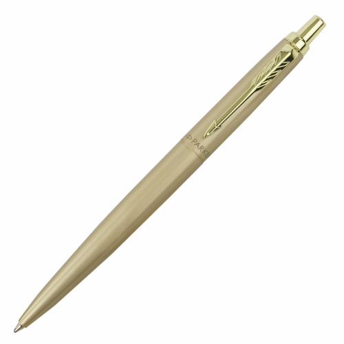 Ручка шариковая PARKER "Jotter XL Monochrome Gold GT", корпус золотой, нержавеющая сталь, синяя фото 6