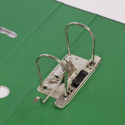 Папка-регистратор BRAUBERG "EXTRA", 75 мм, зеленая, двустороннее покрытие пластик, металлич уголок фото 6