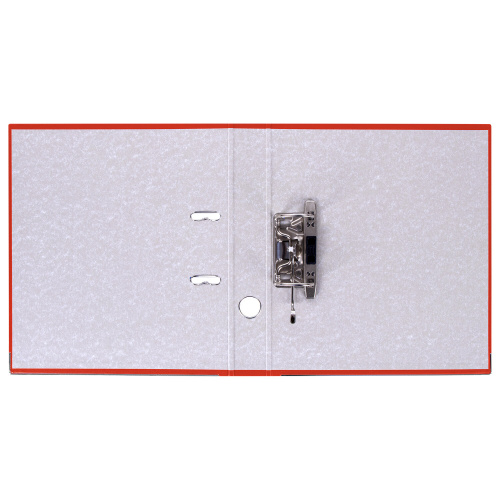 Папка-регистратор BRAUBERG, покрытие пластик, 50 мм, с уголком, красная фото 2