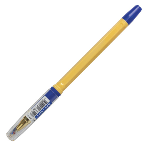 Ручка шариковая масляная с грипом BRAUBERG "i-Rite GT Vanilla", корпус кремовый, синяя фото 3
