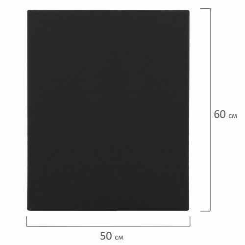 Холст на подрамнике черный BRAUBERG ART CLASSIC, 50х60см, 380 г/м, хлопок, мелкое зерно фото 4