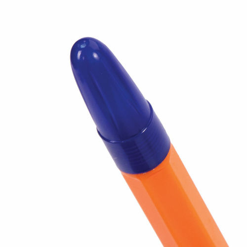 Ручка шариковая масляная STAFF "X-100", корпус оранжевый, линия письма 0,7 мм, синяя фото 8