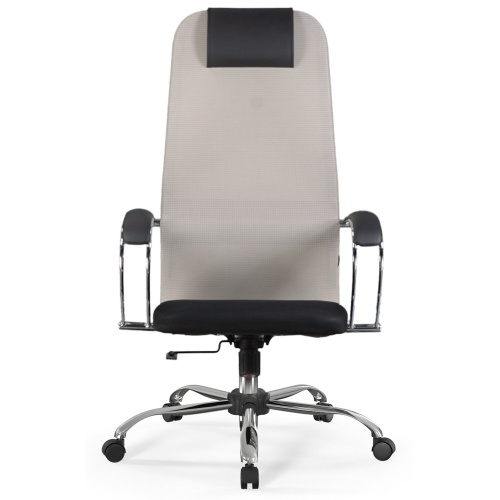 Кресло офисное BRABIX PREMIUM "Ultimate EX-800" хром, плотная двойная сетка Х2, черное/бежевое, 532913 фото 3