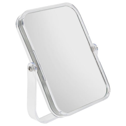 Зеркало настольное BRABIX, 19х16 см, двустороннее, с увеличением, прозрачная рамка фото 7
