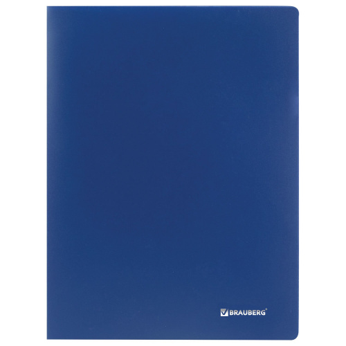 Папка BRAUBERG "Office", 10 вкладышей, 0,5 мм, синяя фото 2