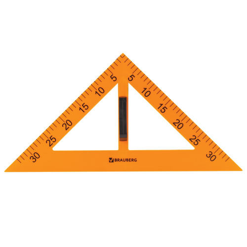 Набор чертежный для классной доски BRAUBERG, 2 треугольника, транспортир, циркуль, линейка 100 см фото 6