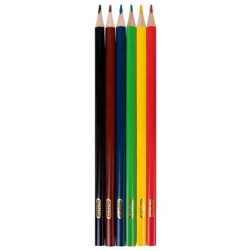 Карандаши цветные ПИФАГОР "Сказки", 6 цветов, классические, заточенные фото 5