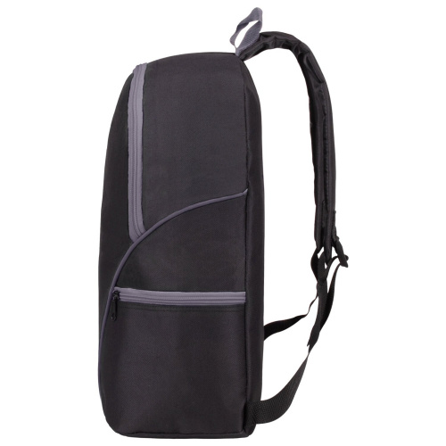 Рюкзак STAFF TRIP, 40x27x15,5 см, универсальный, 2 кармана, черный с серыми деталями фото 6