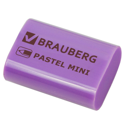 Ластик BRAUBERG "Pastel Mini", 27х18х10 мм, ассорти пастельных цветов фото 2