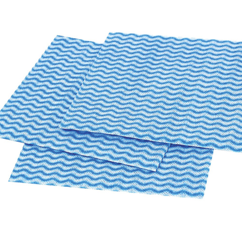 Салфетки универсальные LAIMA, 34х38 см, 10 шт., 50 г/м2, вискоза, синяя волна фото 3