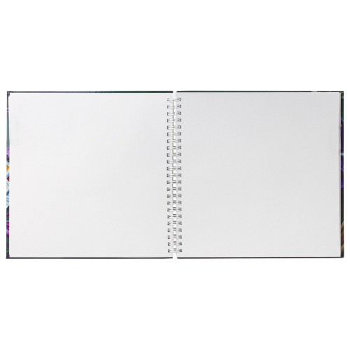 Скетчбук HATBER "Будем рисовать", белая бумага 120 г/м2, 210х210 мм, 60 л., гребень фото 2