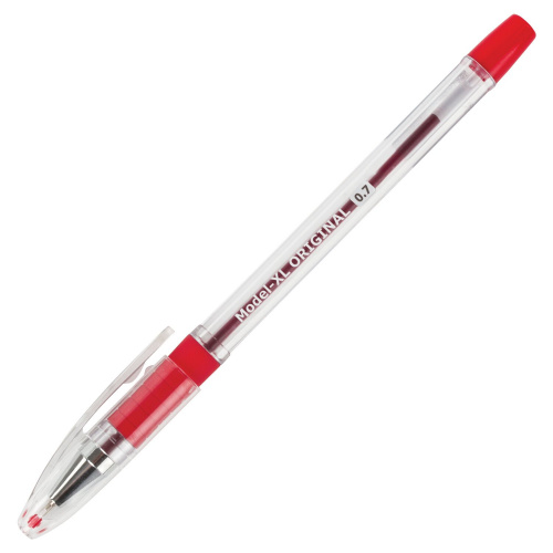 Ручка шариковая масляная с грипом BRAUBERG "Model-XL" ORIGINAL, линия письма 0,35 мм, красная фото 8