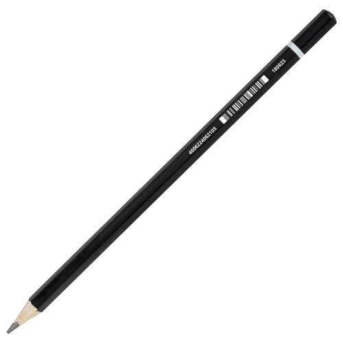 Карандаш чернографитный BRAUBERG "Touch line", 2В, без резинки, корпус черный, заточенный фото 9