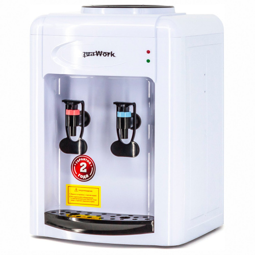 Кулер-водонагреватель AQUA WORK 0.7-TKR, настольный, 2 крана, белый/черный, без охлаждения