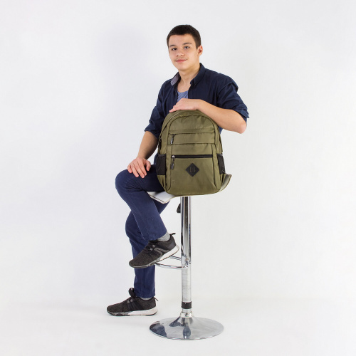 Рюкзак BRAUBERG DYNAMIC, 43х30х13 см, универсальный, эргономичный, хаки фото 6