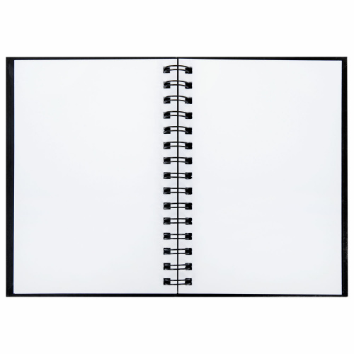 Скетчбук, белая бумага 160 г/м2, 145х205 мм, 60 л., гребень, твёрдая обложка ЧЕРНАЯ, BRAUBERG ART фото 3