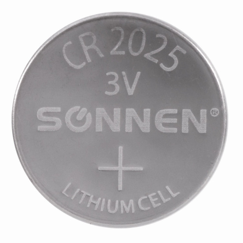 Батарейка SONNEN Lithium, CR2025, литиевая, 1 шт., в блистере фото 3