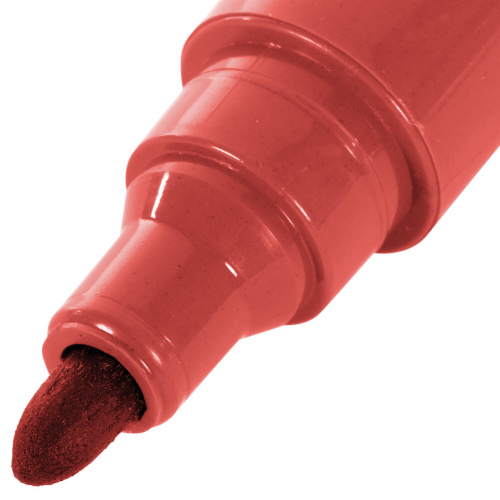 Маркер перманентный STAFF "Basic Budget PM-125", круглый наконечник 3 мм, красный фото 3