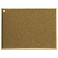 Доска пробковая для объявлений 2х3, 100x200 см, коричневая рамка из МДФ