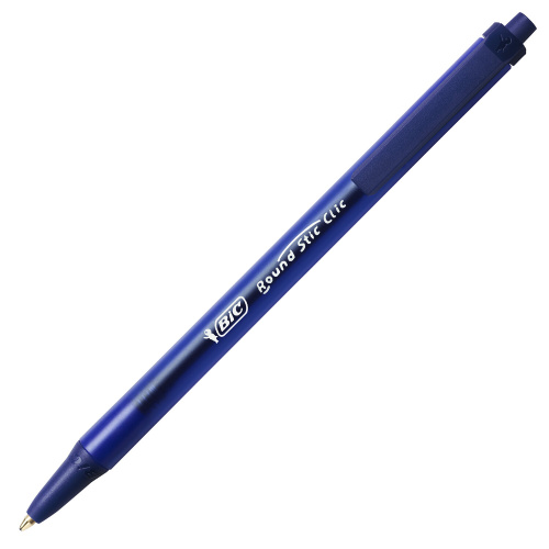 Ручки шариковые автоматические BIC "Round Stic Clic", 3 шт., линия письма 0,32 мм, блистер, синие фото 3