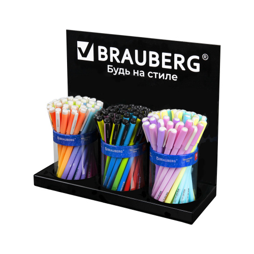 Подставка под ручки и карандаши в тубах BRAUBERG, металл, 3 отделения, 26x30x11 см фото 6