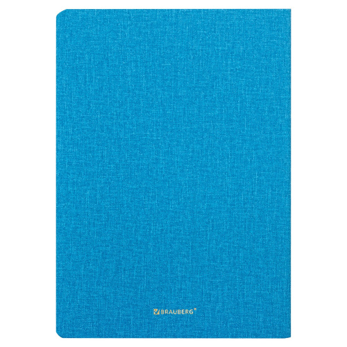 Тетрадь BRAUBERG BRIGHT, 60 л., B5, 179х250мм, обложка кожзам под рогожку, сшивка, голубой фото 8