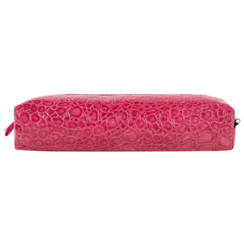 Пенал-косметичка BRAUBERG "Ultra pink", 20х6х4 см, крокодиловая кожа фото 4