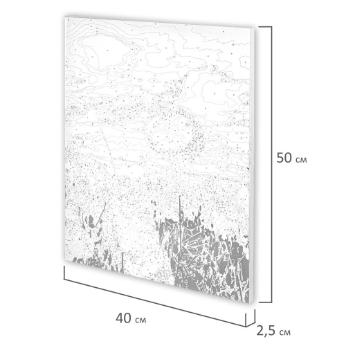 Картина по номерам ОСТРОВ СОКРОВИЩ "Маковое поле", 40х50 см, 3 кисти, акриловые краски фото 4