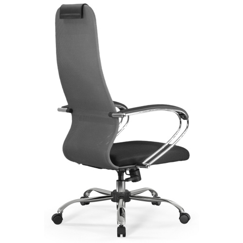 Кресло офисное BRABIX PREMIUM "Ultimate EX-800" хром, плотная двойная сетка Х2, черное/серое, 532912 фото 3