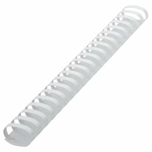 Пружины пластиковые для переплета BRAUBERG, 50 шт., 38 мм, для сшивания 281-340 л., белые фото 2