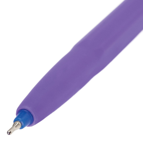 Ручка шариковая масляная ПИФАГОР, безопасный корпус ассорти, линия письма 0,3 мм, синяя фото 3