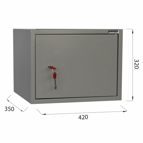 Шкаф металлический для документов BRABIX "KBS-02", 320х420х350 мм, 9,6 кг, сварной фото 6