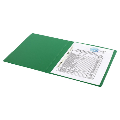 Папка с металлическим пружинным скоросшивателем BRAUBERG, картон/ПВХ, 35 мм, до 290 листов, зеленая фото 9