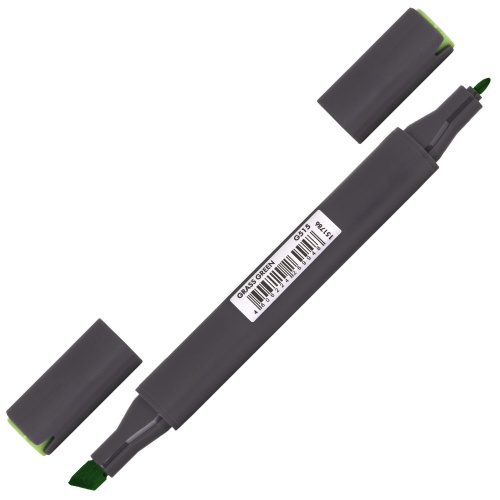 Маркер для скетчинга двусторонний BRAUBERG ART CLASSIC, 1 мм-6 мм , зеленый фото 3