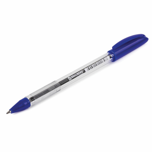 Ручка шариковая масляная BRAUBERG "Rite-Oil", корпус прозрачный, линия письма 0,35 мм, синяя фото 6